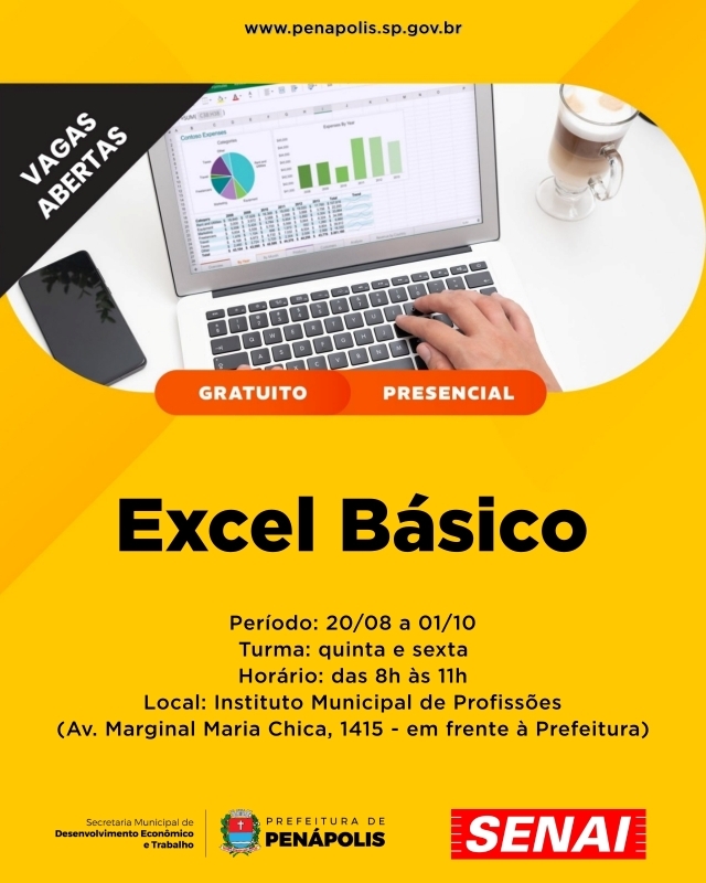 Noticia qualificacao-gratuita-inscricoes-abertas-para-curso-de-excel-basico